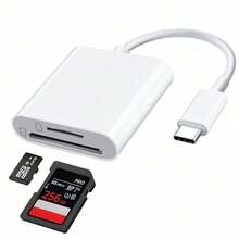 محول قارئ بطاقة SD TF 2 في 1 من نوع USB-C للهاتف 15 14 13 12 16 برو ماكس وأجهزة الكمبيوتر اللوحية OTG لبطاقة الذاكرة الصغيرة - A - مشاهدة 1