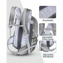 Hiking Backpack 40L Lightweight Waterproof Daypack Men Women Outdoor Camping Mountaineering Trekking Travel Bag - Grey - View 6