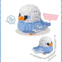 1件装鹦鹉创意积木套装 - DIY卡通动物模型，送给亲朋好友的礼物 - 色彩缤纷的组装装饰品，绝佳的生日礼物 - 棕色 - 查看 12