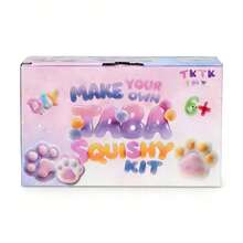 DIY Glow-In-The-Dark Giant Cat Paw Taba Squishy Making Kit ,Soft And Slow Back,Sticky Stress Relief Toy, Creative Gift Set For Girls, Perfect Birthday Gifts For Kids,Ideal Holiday Gifts,Fun Cute Gift,Birthday Gifts,Easter Gifts,Halloween Gifts,Christmas Gifts,Kids Games,Kids Toys,Boy Games, Girl Games,Children's Games. - Pink - View 2