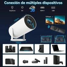 Mini Proyector Profesional Wifi Android11,home Proyectores Baratos ,4k 1080p Full Hd.proyector Led Con Corrección Automáticahorizontal, Proyector Giratorio De 180°parateléfono - Tipo de Enchufe A USA (110-127V) - Ver 8