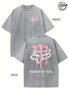 2026 Summer ClothesShirt2026Fox Racing  Clothing, Dirt Bike Motorcycle  T-Shirt, Men's Casual Sports Tee, Ink Pink Off Road Vehicle T-Shirt, Suitable For Men And Women, Y2K,Cool,Fashionable Daily Casual Wear,Matching Fits For Couples, The Best Gift For Friends, Streetweartops Summer TopsLoose And Comfortablesummer Tops - 灰色 - 查看 7