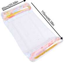 1pc Inflatable Floating Hammock, Fruit Style With Sequins And Strawberry Elements, Suitable For Water Recreation, Beach, Party, Pool, Floating Device, Made Of PVC Material, Requires Separate Purchase Of Air Pump - Glitter Strawberry - View 14