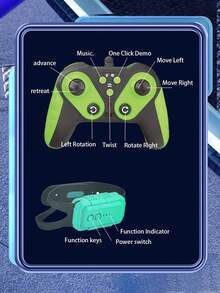 1辆遥控玩具车，新款炫酷特技四驱扭扭车，双控漂移越野攀爬车玩具，适合男孩女孩，绝佳礼物 - 紫色 - 查看 7