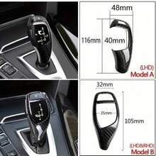 Carbon Fiber Texture For BMW F30 F10 F15 F07 F20 F21 F22 F32 F34 F35 5GT Car Gear Shift Panel Frame Gear Knob Cover Head Trim - A - View 2
