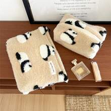 Large Capacity Cute Panda Cosmetic Bag, Toiletry Organizer Pouch, Inner Lining Bag, Pillow Bag - Multicolor - View 5