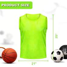 10pcs Soccer Training Bibs Scrimmage Vest Set Team Practice Pinnies For Youth & Adults - Multicolor - View 4