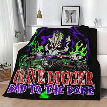 1PC 3D Monster Jam Monster Truck Cartoon Blanket, Edgy Gift For Motorsports Fans, Themed Man Cave Decor, Retro Sci-Fi Party Accent & Race Day Souvenir,Soft Throw Blanket For Home Bedroom Bed Sofa Picnic Travel Office Cover Blanket, Multiple Sizes 50x60 To 60x80 Inches - Nhiều màu 24 - Xem 3
