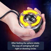Wrist Power Ball LED Auto-Start Grip Gyro Ball Gyroscope Trainer Hand Muscle - A - View 4