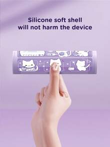 Ayotu 紫色猫咪主题Switch保护壳，适用于新款Switch 2 (2025)/Switch NS/Switch OLED，无需取下即可在底座上使用，通用游戏手柄保护套，包含2个摇杆帽，Switch游戏配件，防摔防刮，春日浪漫/返校季/情人节礼物 - 查看 5