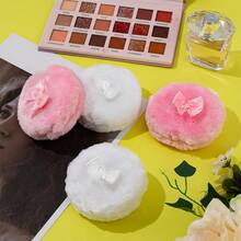 Large Fluffy Powder Puff, White Makeup Sponge, For Face Powder, Super Soft Body Puff, Soft Face & Body Powder Puff, Washable & Reusable Makeup Sponge - Multicolor - View 7