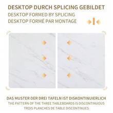 Gold Dining Table And Chairs Set (120 X 70 Cm), Modern Style, Dark Grey Linen Chairs, Gold Iron Legs. - Grey - View 8