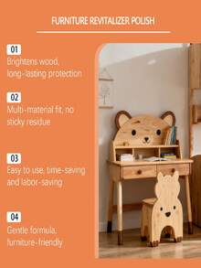 家具抛光剂 - 温和清洁剂，用于去除污垢并增强木制家具的光泽，日常保养和维护 - 液體 - 查看 4