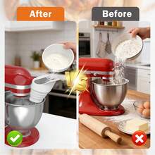 Splash Guard Funnel, Baking Ingredient Funnel, Silicone Funnel, Baking Accessories, Kitchen Supplies - View 3