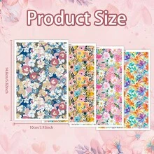 Floral Pattern Clay Transfer Paper For Polymer Bohemian Leaves Clay Transfer Retro Water Transfer Sheets Jewelry Making Earrings DIY Polymer Enamel Pottery Enamel Tools Art - 1Pc - View 10