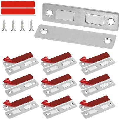 4pcs Powerful Magnetic Door Closers, Ultra-Thin Magnetic Cabinet Latch, Magnetic Catch Suitable For Kitchen, Wardrobe, Drawer