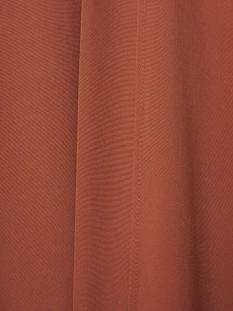 Japanese/Hong Kong Style Solid Color Versatile Mid-Length Windbreaker Cardigan, Chinese Traditional Hanfu Inspired Lightweight Coat, Cosplay Outerwear Spring - Burnt Orange - View 3