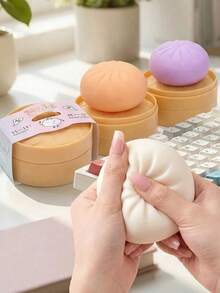 Adult Stress Relief Desktop Toy, Steamer Shaped, Soft And Elastic Dough Texture Fidget Toy, Fun Handheld Novelty Toy, Suitable For Adult Parties, Office Desks And Home Decor - Multicolor - View 3