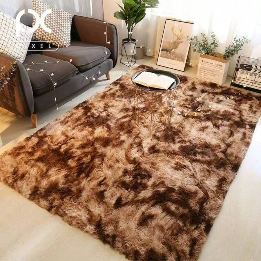 Multi-Colored Plush Rugs. Softness And Style For Your Home. Size 150 - Brown - View 1
