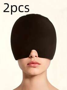 Single Layer Gel Ice Pack Headache Relief Cap - Stretchable Headcover, Cold/Hot Therapy, Relieves Headaches, Fragrance-Free, No Power/Battery Needed - Effectively Relieves Tension, Stress, Fever, Fatigue, Back-To-School Supplies - Multicolor - View 17