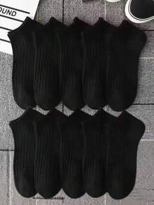 10 Pairs Men's White Athletic Socks, Moisture-Wicking Breathable Tennis Badminton Basketball Sports Socks - Multicolor - View 8