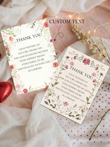 Personalized Party Thank You Card, Suitable For, Gift Giving, Personalized Text Thank You Card, Gift Message Card, Thank You Note, Teens, Graduation Gift - Thank You Card - View 1