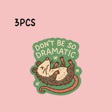 Funny Possum Sticker | Vinyl Laptop Decal, Cartoon Pattern, Glossy Finish, Self-Adhesive, Single Use-Funny Laptop Sticker Tea Rex Vinyl Sticker Water Bottle Funny Sticker Sarcastic Dino In Tea Cup Cute Stickers Tea Scrapbook Supplies Stationery Funny Stickers Kindle - Light Film - View 14