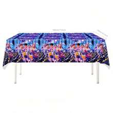 1/2/3pcs K-POP Themed Party Tablecloth, Idol Celebration Birthday Table Cover (Random Design) - Multicolor - View 8