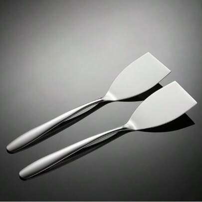 1/2 Piezas Espátula de acero inoxidable de alta calidad - Perfecta para voltear, servir y cocinar