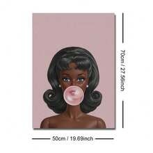 1幅泡泡糖复古波普艺术帆布海报，Y2K美学墙面艺术印刷品，适用于宿舍、客厅、卧室、现代家居装饰 - A - 查看 8