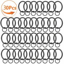 10Pcs/30Pcs/50Pcs (1.45 Inch/3.7cm) Curtain Rings With Eyelets - Metal Curtain Rings, Hanging Rings And Curtain Hooks, Living Room Curtain Rod Sliders, Bathroom Shower Curtain Rod Hooks Rings (Gold, Black, Silver) - Multicolor - View 9