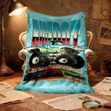 1PC 3D Monster Jam Monster Truck Cartoon Blanket, Edgy Gift For Motorsports Fans, Themed Man Cave Decor, Retro Sci-Fi Party Accent & Race Day Souvenir,Soft Throw Blanket For Home Bedroom Bed Sofa Picnic Travel Office Cover Blanket, Multiple Sizes 50x60 To 60x80 Inches - Nhiều màu 16 - Xem 5