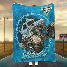 1PC 3D Monster Jam Monster Truck Cartoon Blanket, Edgy Gift For Motorsports Fans, Themed Man Cave Decor, Retro Sci-Fi Party Accent & Race Day Souvenir,Soft Throw Blanket For Home Bedroom Bed Sofa Picnic Travel Office Cover Blanket, Multiple Sizes 50x60 To 60x80 Inches - Nhiều màu 32 - Xem 11