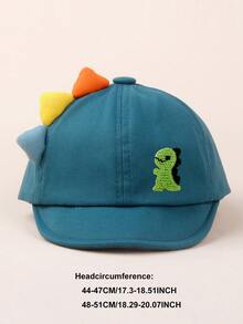 1/2pcs Toddler/Kids Cartoon Dinosaur Design Baseball Cap, Soft Brim, Suitable For All Seasons - Dinosaur - View 2