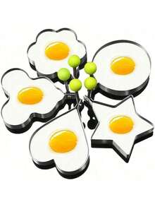 Thickened Stainless Steel Egg Frying Mold Heart-Shaped Egg Mold Creative Egg Ring Fried Egg Poached Egg Mold - Multicolor - View 3