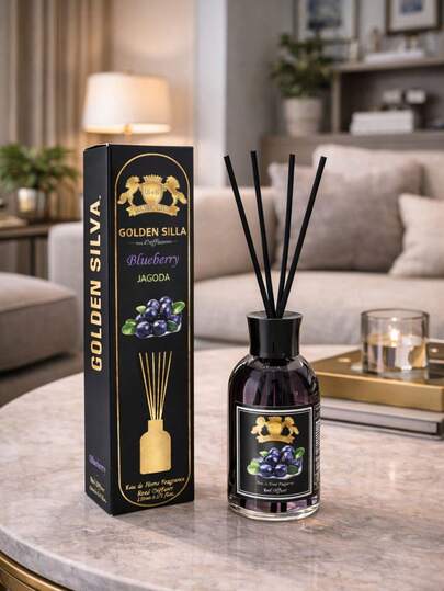 1 difusor de fragrância com varetas, para quartos, escritórios, cozinhas e banheiros. Golden Silva, 110ml, aroma de frutas vermelhas.