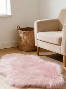 1 件装毛绒仿毛皮地毯 - 室内卧室床边垫，可水洗腈纶涤纶混纺面料，可机洗，适合作为乔迁礼物 - 彩色 - 查看 3