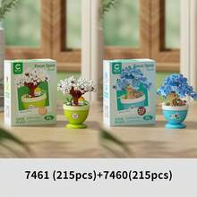 The Senling Floating Island Series Of Micro-Particle Modular 3D Ornaments, Featuring 300-8 Exquisite Garden Pieces, Invites You To Experience The Charm Of Lifelike, Artificial Plants And Preserved Flowers. This Preserved Flower Series Captures The Essence Of Nature With Its Vivid Realism - Multicolor - View 6