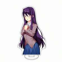 心跳文学俱乐部！约12厘米长，亚克力Q版动漫迷你手办，动漫人物桌面摆件，窗台动漫装饰品，可爱动漫装饰，卧室装饰，家居装饰 - 均碼 - 查看 9