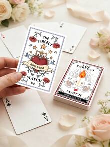 Custom Photo Playing Cards,Customize Photo And Text,Personalized Playing Cards With Your Design,Custom Printed Card Deck,Wedding Playing Cards,Unique Gift,Wedding Anniversary Engagement Gift For Couples,Valentines - Multicolor - View 3