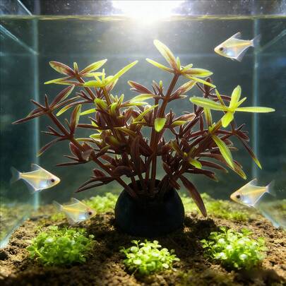 20pcs/Pack Realistic Aquarium Decorative Artificial Plants, PE Material In Red, Brown, Yellow, Green Colors, Provide Habitat For Nitrifying Bacteria, Suitable For Various Size Fish Tanks, Also Applicable For Gardening, Hotel, Restaurant Decor, And Durable, High Realism Without Maintenance, Enhance Aquarium Viewing And Home Aesthetics