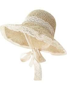 1pc Women's Wide Brim Straw Sun Hat, Soft Beach Hat For Spring & Summer, UV Protection, Crochet Knitted Foldable Bucket Hat - Multicolor - View 5