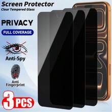 3片装全覆盖隐私钢化玻璃屏幕保护膜，兼容苹果17/15 Pro Max Plus/14 Pro Max/13/12/11/17 Pro Max，隐私保护防窥钢化玻璃膜，兼容苹果16 Pro Max Plus，9H防指纹 - 黑色 - 查看 19