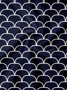 男士几何印花沙滩短裤，夏季 - 彩色 - 查看 7