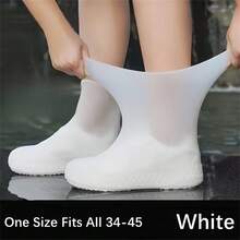 1 Pair Durable Waterproof Shoe Covers - Made Of Crystal Jelly, Seamless, Waterproof And Anti-Slip - Ideal For Outdoor Rainy And Humid Conditions - Travel Friendly (Actual Size Shown), Shoe Rack, Storage Saver, Outdoor, Garden, Portable, Commencement, Congrats Grad, Valedictorian, Rain Boots / Rubber Boots / Waterproof Boots / Boot Covers / Shoe Covers Waterproof / Rain Shoe Covers / Wellies / Outdoor / Garden - Upgraded Version - View 9