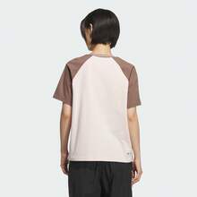 Adidas Originals Women's W Raglan Sleeve T-Shirt, Short Sleeve Knit Crew Neck Tee TKG6699 - Mocha Brown - View 3