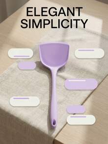 1pc Compact Non-Stick Silicone Spatula: Featuring Classic Chinese Design, Heat-Resistant And Durable. Suitable For Non-Stick Cookware, Can Be Used For Stir-Frying And Serving Dishes. Ideal For Home Chinese Cooking Such As Scrambled Eggs And Pancakes. An Essential Kitchen Tool. - Multicolor - View 6