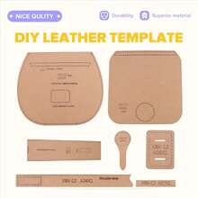 DIY Leather Tool Kit Handbag Sewing Pattern DIY Handmade Craft Template Finished Product Size 21x19x6.5CM - A - View 4