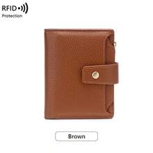 High Capacity RFID Waterproof PU Leather Wallet Card Holder, Essential For Travel - Multicolor - View 17