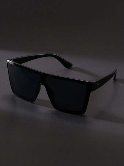 1 Pair - Fashionable Men's And Women's Universal Oversized Eyewear In A Style, Suitable For Driving, Sports And Beach Use. Suitable For Use On The Beach. Casual Eyewear, Accessories, Street Style Clothing, Suits, Sweater Jackets, Sweatshirts, Hoodies, Leather Pants And Work Pants, Suitable For Summer Wear.